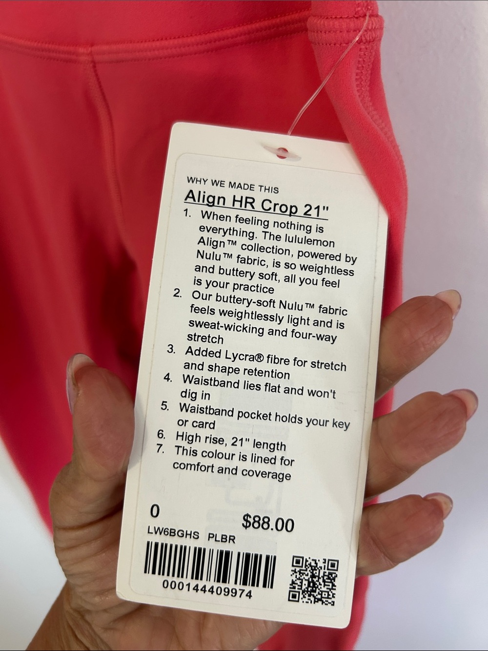 Lululemon Align HR Crop 21” Desert Red - Picture 8 of 10